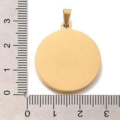 PVD Vacuum Plating 304 Stainless Steel Pendants STAS-U035-19G-02-1