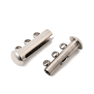 304 Stainless Steel Slide Lock Clasps STAS-F350-01B-P-1