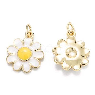 Brass Enamel Pendants KK-M220-04G-B-1