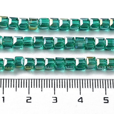 Electroplate Glass Beads Strands EGLA-R030-4x4mm-11-1
