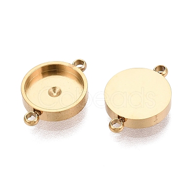 304 Stainless Steel Connector Cabochon Settings STAS-Q113-33B-G-1