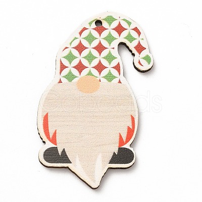 Christmas Single Face Printed Wood Big Pendants WOOD-H102-01I-1