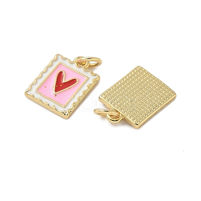 Brass Enamel Charms X-KK-C110-34G-1