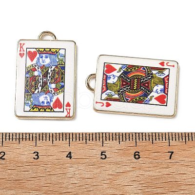 Printed Alloy Enamel Pendants ENAM-P265-01G-M-1