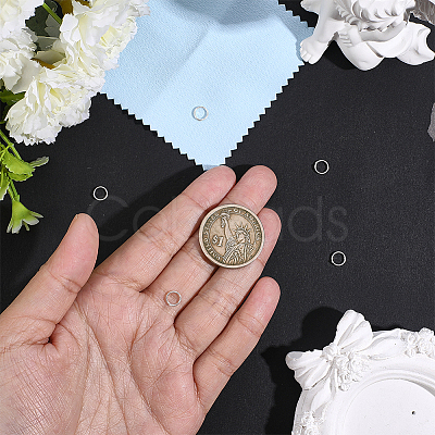 5Pcs 925 Sterling Silver Split Jump Rings STER-BBC0009-45B-1