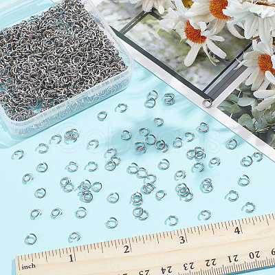 1000Pcs Tarnish Resistant 304 Stainless Steel Open Jump Rings STAS-LP0001-39P-03-1