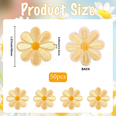 50Pcs Computerized Embroidery Cloth Iron on/Sew on Patches PATC-CY0001-16C-1