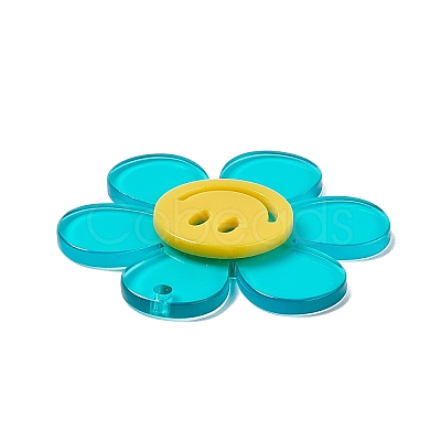 Transparent Acrylic Big Pendants OACR-P012-A07-1