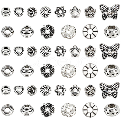 700Pcs 14 Styles Tibetan Style Alloy Beads FIND-PA0001-28-1