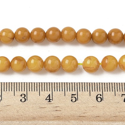 Natural Beeswax Beads Strands G-L095-B02-7mm-01-1