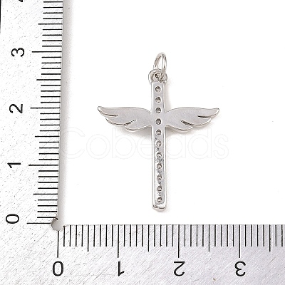 Brass Micro Pave Cubic Zirconia Pendants KK-G544-22P-1
