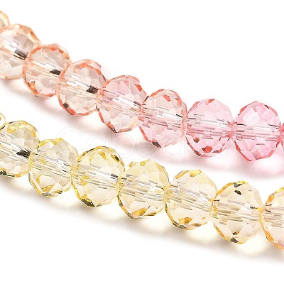 Transparent Painted Glass Beads Strands X1-DGLA-A034-T6mm-A09-1