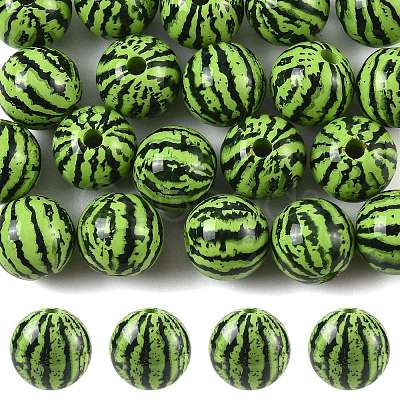 20Pcs Opaque Acrylic Beads MACR-FS0002-28B-1