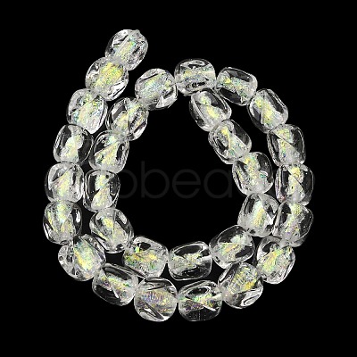 Handmade Foil Lampwork Beads Strands FOIL-C002-01C-1