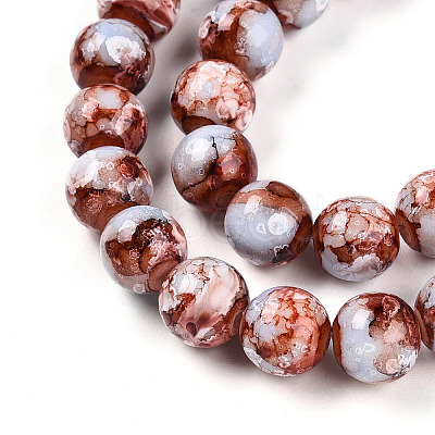 Baking Paint Glass Beads Strands X-DGLA-N003-10mm-A03-1