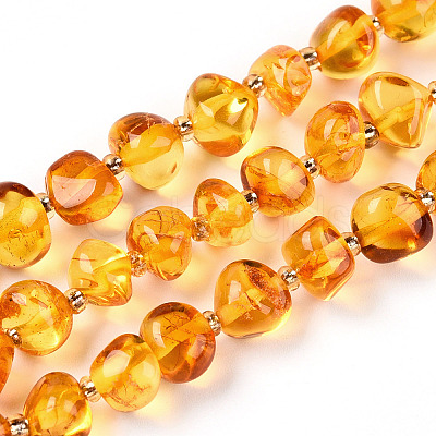 Natural Amber Beads Strands G-T138-236-1