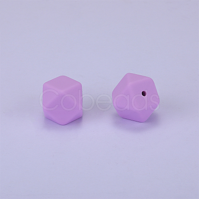 Hexagonal Silicone Focal Beads SI-JX0020A-98-1