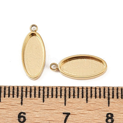 304 Stainless Steel Pendant Cabochon Settings STAS-A194-05A-G-1