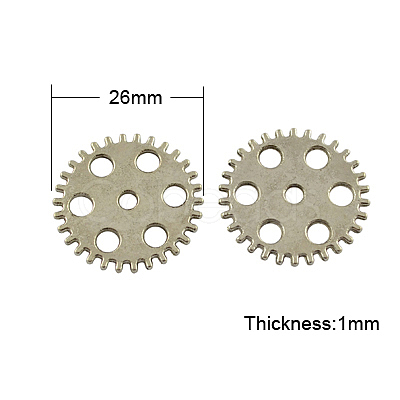 Tibetan Style Alloy Steampunk Pendants TIBEB-5033-AS-FF-1