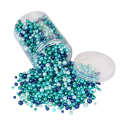 Baking Paint Pearlized Glass Pearl Round Beads HY-CW0001-01-1