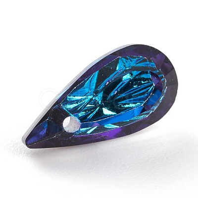 Embossed Glass Rhinestone Pendants GLAA-J101-06A-001BB-1
