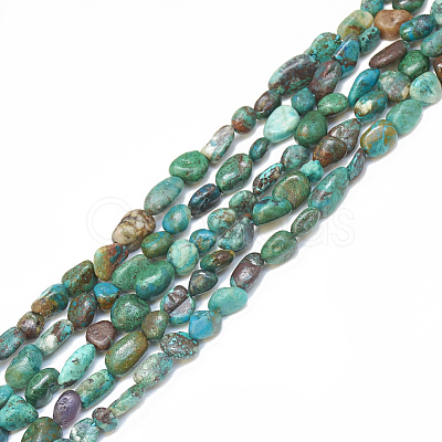 Natural Chrysocolla Beads Strands G-S301-48-1