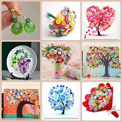 Resin Buttons BUTT-WH20002-07G-1