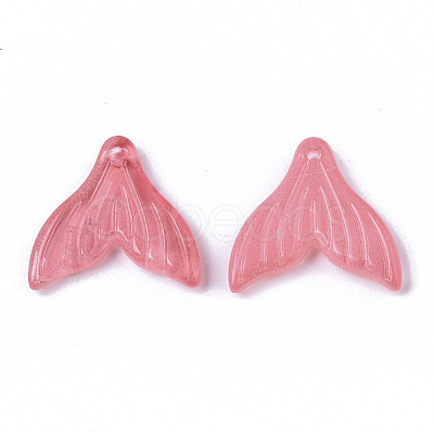 Transparent Spray Painted Glass Pendants GLAA-S190-009A-1