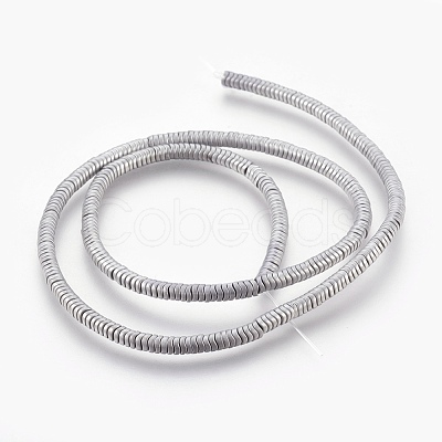 Electroplated Non-magnetic Synthetic Hematite Bead Strand G-E498-18G-1