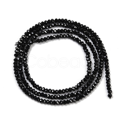 Natural Black Spinel Beads Strands G-P553-F08-01-1
