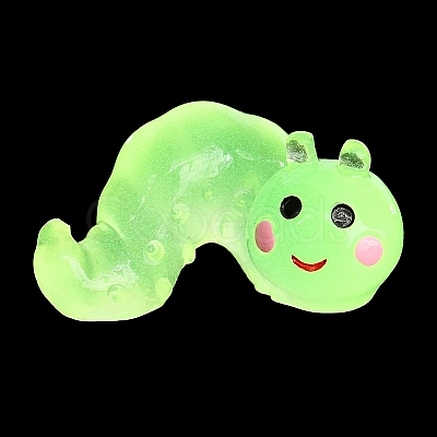 Luminous Resin Worm Ornament DJEW-R011-01B-06-1