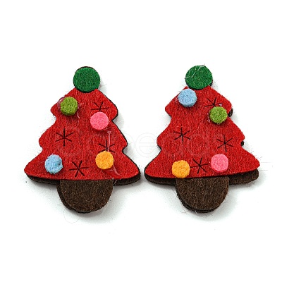 Christmas Trees Non-woven Fabrics Cabochons FIND-K015-01A-1