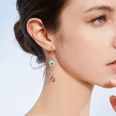 96Pcs 12 Styles Transparent Evil Eye Resin Charms RESI-PH0001-88-1