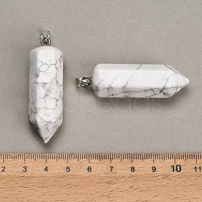 Natural Howlite Pendants GG-CBAA0EE-02P-20-1