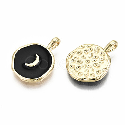 Brass Enamel Pendants KK-S356-198B-NF-1
