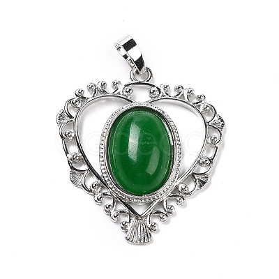 Natural Green Onyx Agate Pendants G-I322-04P-07-1