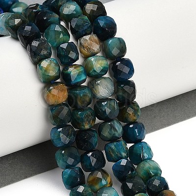 Natural Tiger Eye Dyed Beads Strands G-H028-A01-02A-1