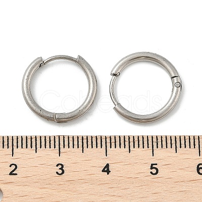 Tarnish Resistant 201 Stainless Steel Huggie Hoop Earrings EJEW-L250-01I-P-1