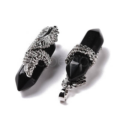 Natural Obsidian Pendants G-E059-02AS-02-1