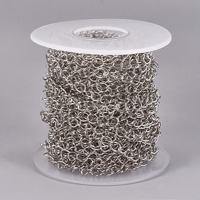 Tarnish Resistant Handmade 304 Stainless Steel Twisted Chain/Curb Chain STAS-P204-02P-1