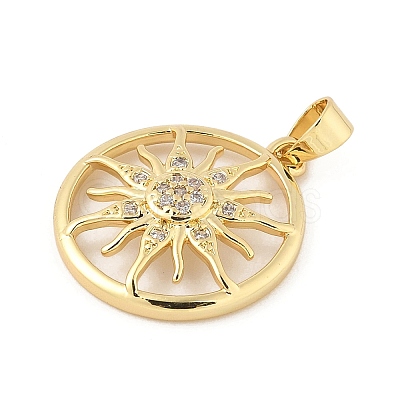 Brass Micro Pave Cubic Zirconia Pendants LS-KK-Z111-01G-1