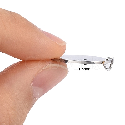 Tarnish Resistant 201 Stainless Steel Pendants STAS-S105-T637-1-20-1
