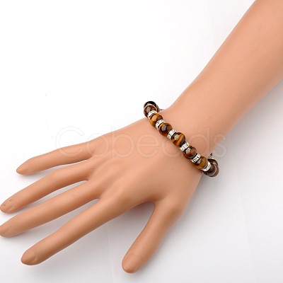 Gemstone Stretch Bracelets BJEW-JB01533-1