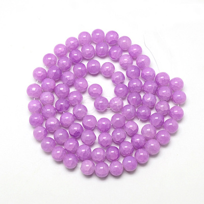 Baking Paint Crackle Glass Beads Strands X-DGLA-Q023-8mm-YS11-1