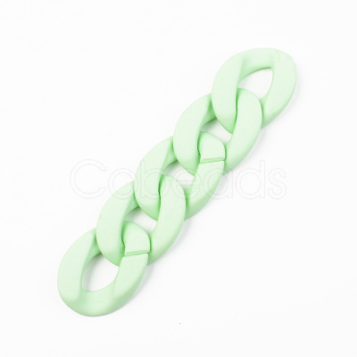 Opaque Spray Painted Acrylic Linking Rings OACR-T024-01-I06-1