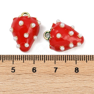 Brass Enamel Pendants KK-R224-06G-1
