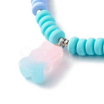 Polymer Clay Beaded Necklaces NJEW-JN03585-05-1