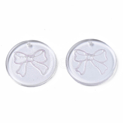 Transparent Resin Pendants RESI-N030-006C-1