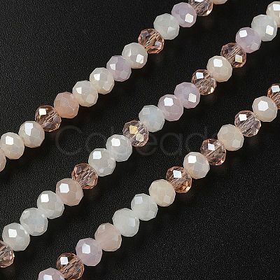 Electroplate Glass Beads Strands EGLA-YW0002-D09-1