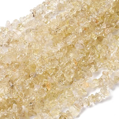 Natural Lemon Quartz(Heated) Beads Strands G-G288-B01-01-1